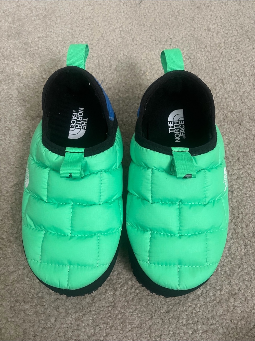 The North Face Kids Slip-On Puffer Shoes - Bright Green